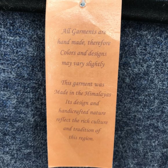 NWT Kathmandu Imports Womens Blue Contrast Hem Long Sleeve Sweater Cardigan M/L - Picture 8 of 9